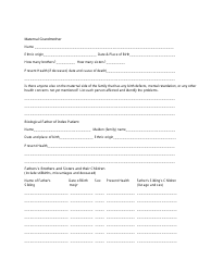 Adult Family History Form, Page 4