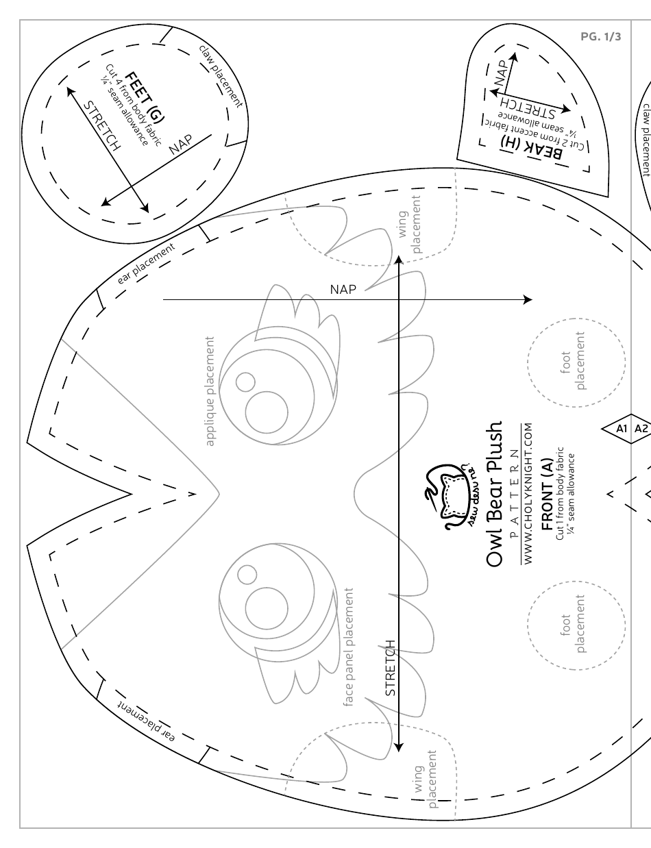 Owl Bear Plush Template - Choly Knight, Page 19
