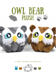 Owl Bear Plush Template - Choly Knight