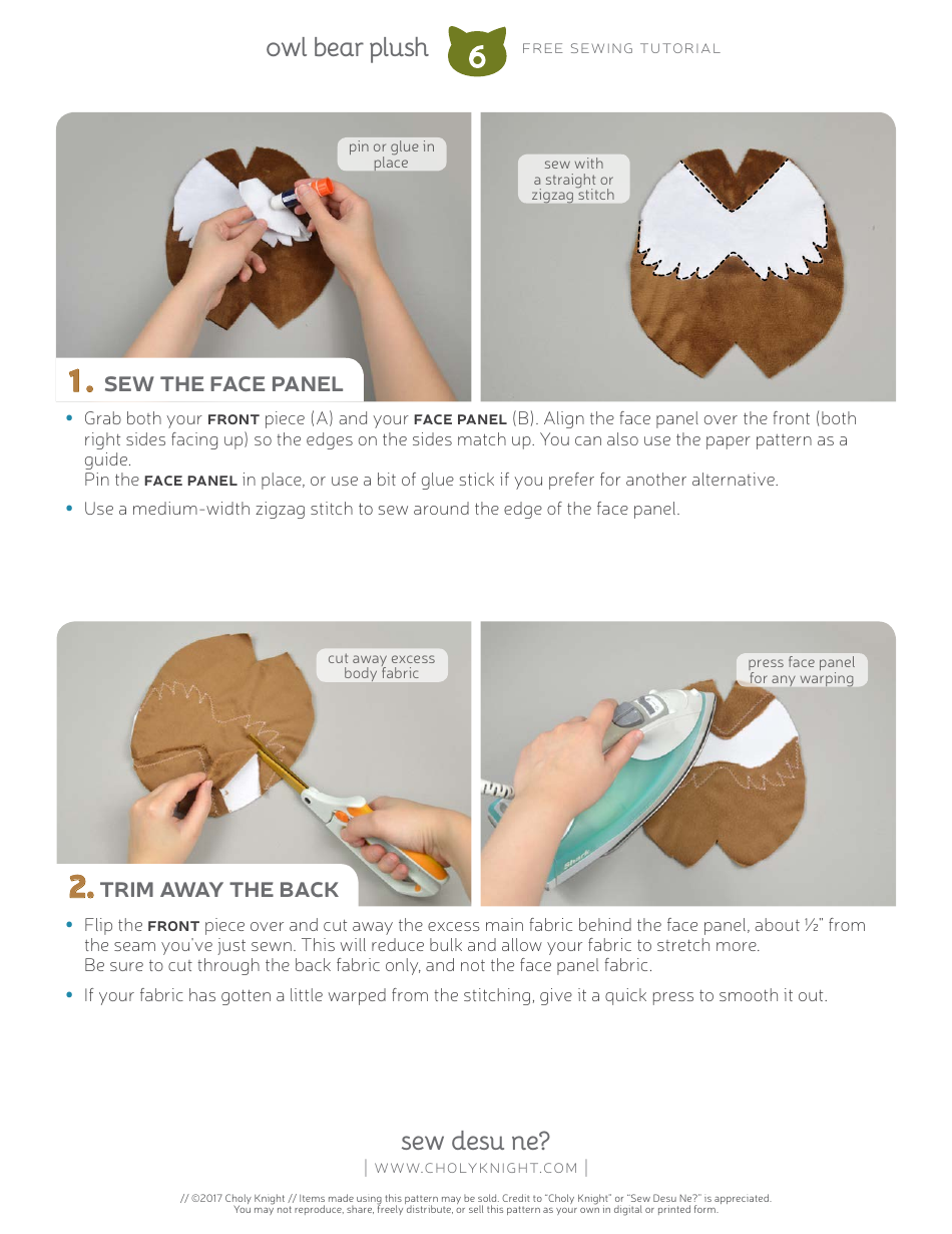 Owl Bear Plush Template - Choly Knight, Page 6