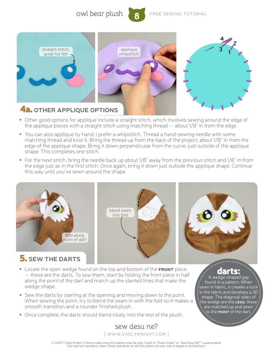 Owl Bear Plush Template - Choly Knight, Page 8