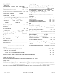 Comprehensive Adult New Patient Health History Questionnaire, Page 5