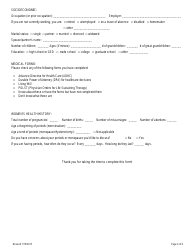 Comprehensive Adult New Patient Health History Questionnaire, Page 6