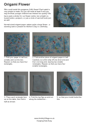 Document preview: Origami Flower Craft