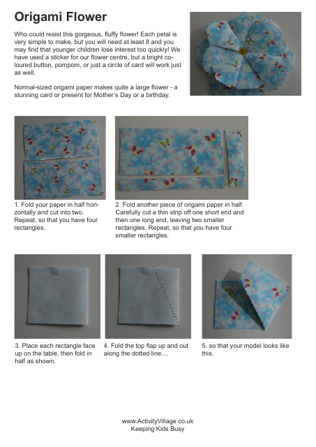 Origami Flower Craft Preview