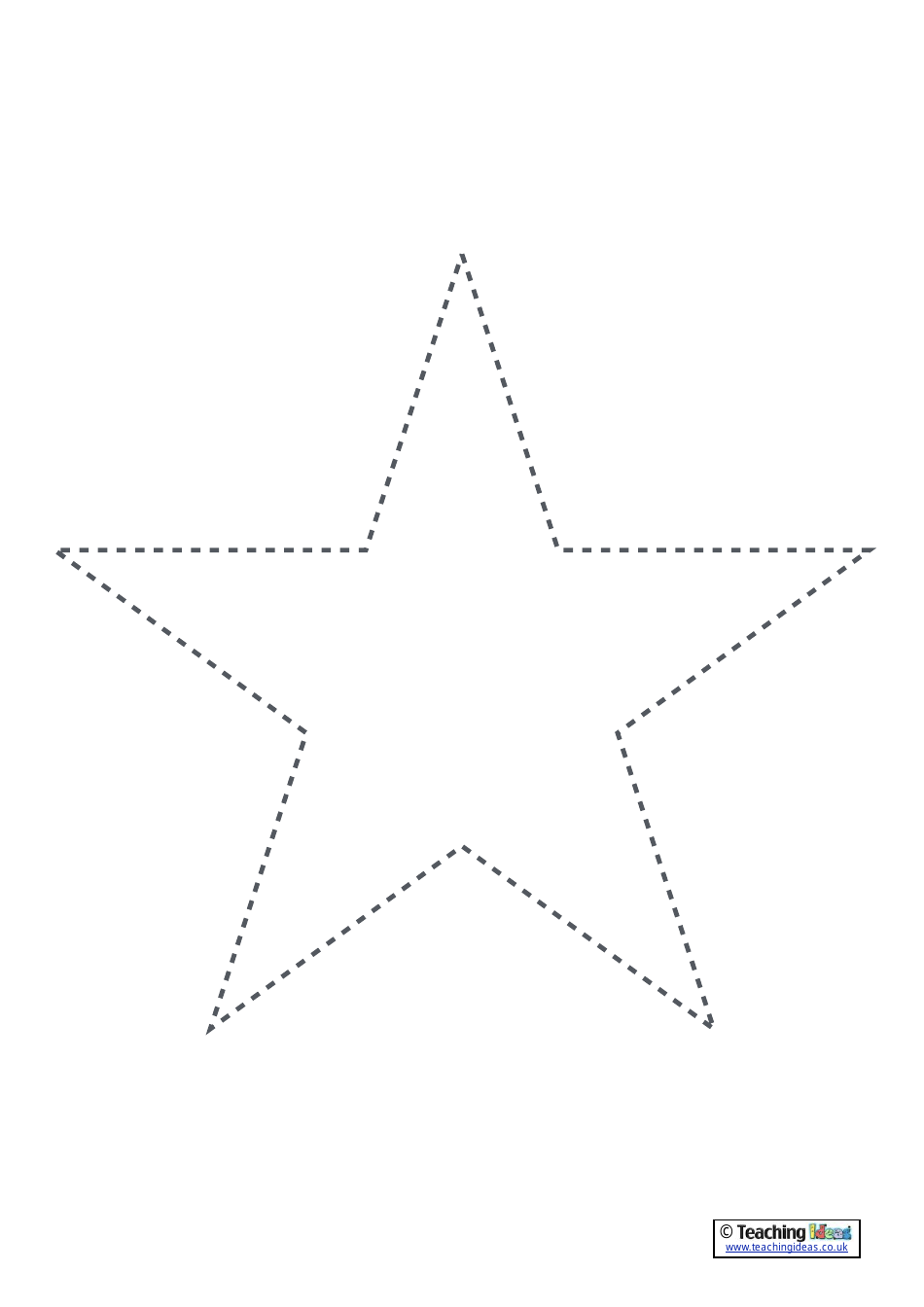 Paper Strip Christmas Star Template - Printable Image