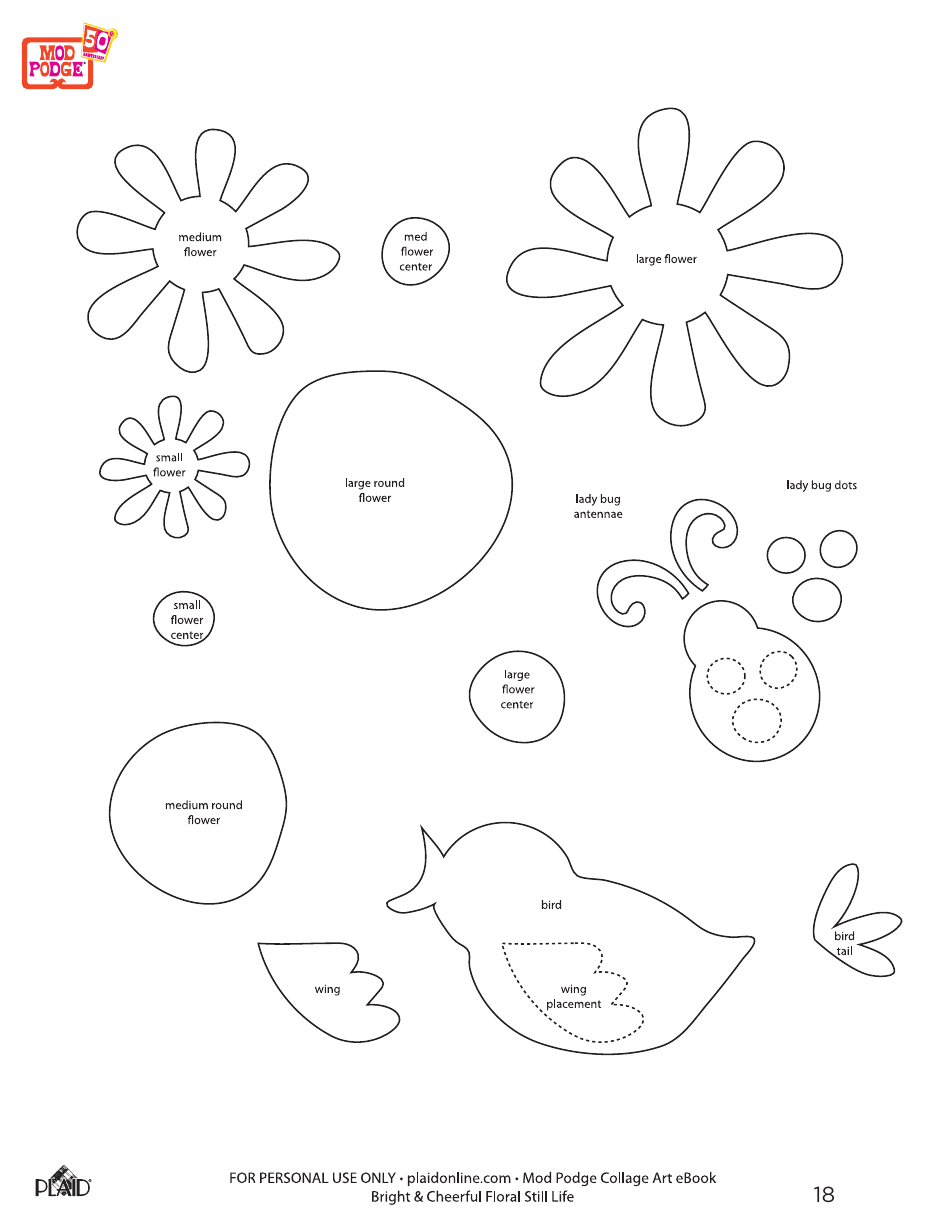 Bright  Cheerful Floral Decoupage Collage Art - Plaid Enterprises, Page 18