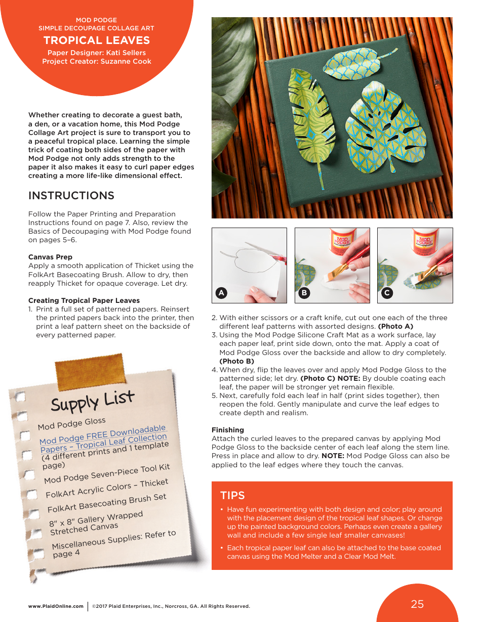 Bright  Cheerful Floral Decoupage Collage Art - Plaid Enterprises, Page 25