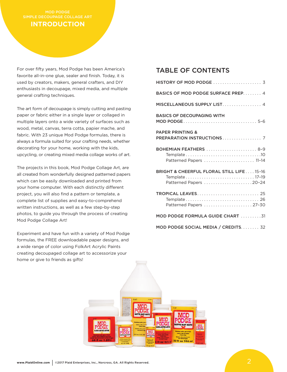 Bright  Cheerful Floral Decoupage Collage Art - Plaid Enterprises, Page 2