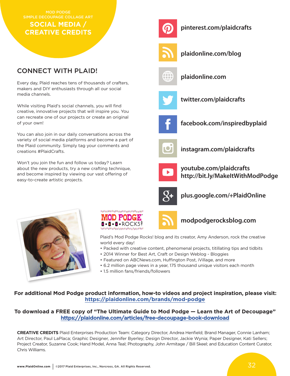 Bright  Cheerful Floral Decoupage Collage Art - Plaid Enterprises, Page 32