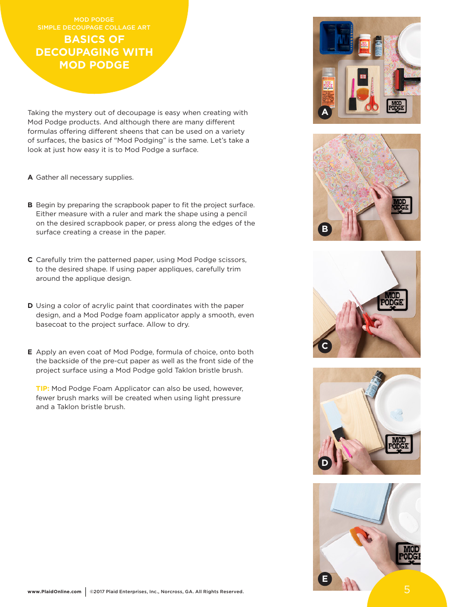 Bright  Cheerful Floral Decoupage Collage Art - Plaid Enterprises, Page 5