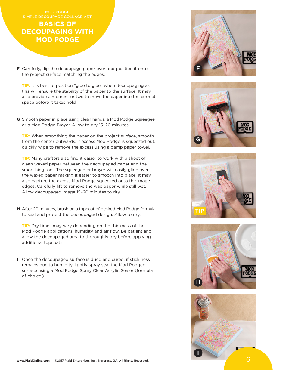 Bright  Cheerful Floral Decoupage Collage Art - Plaid Enterprises, Page 6