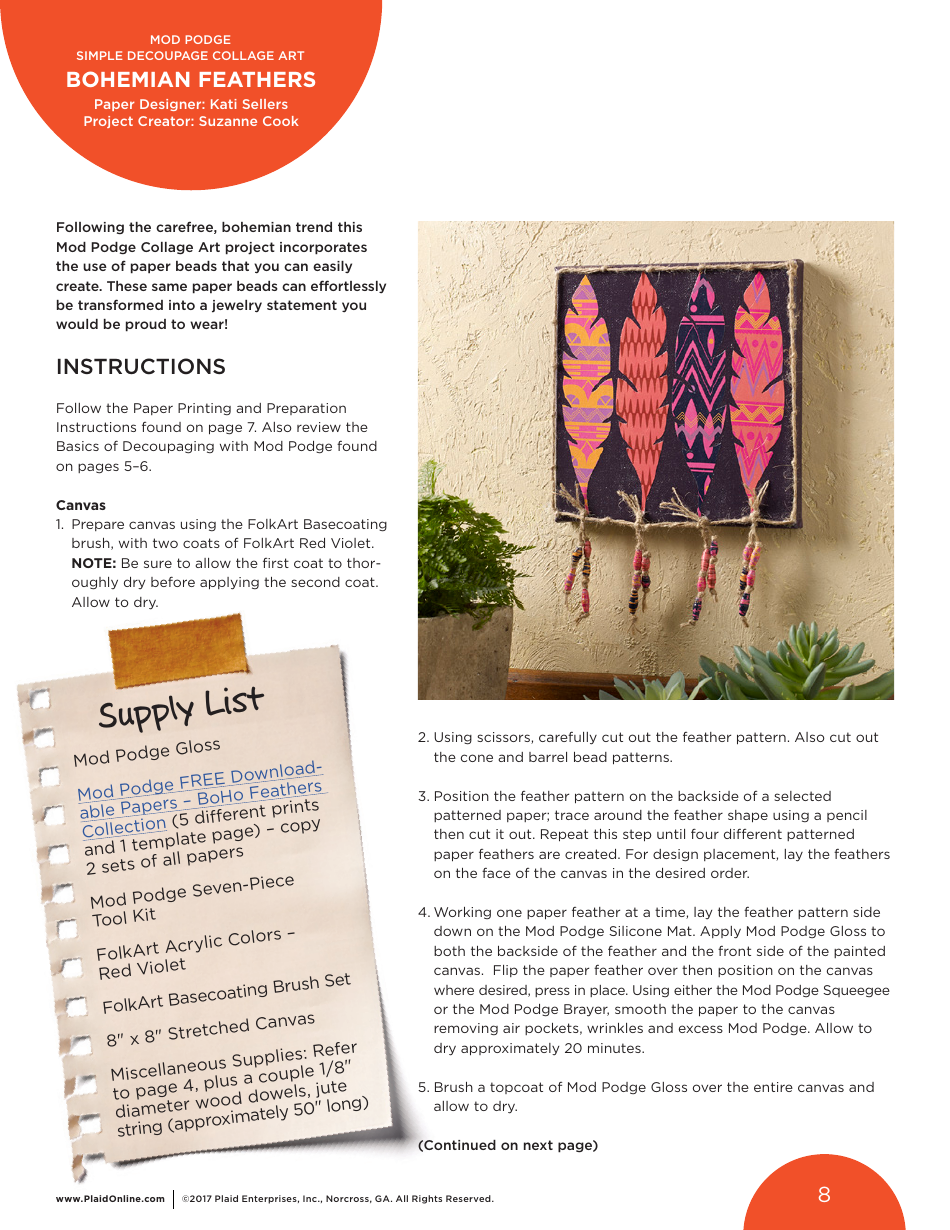 Bright  Cheerful Floral Decoupage Collage Art - Plaid Enterprises, Page 8