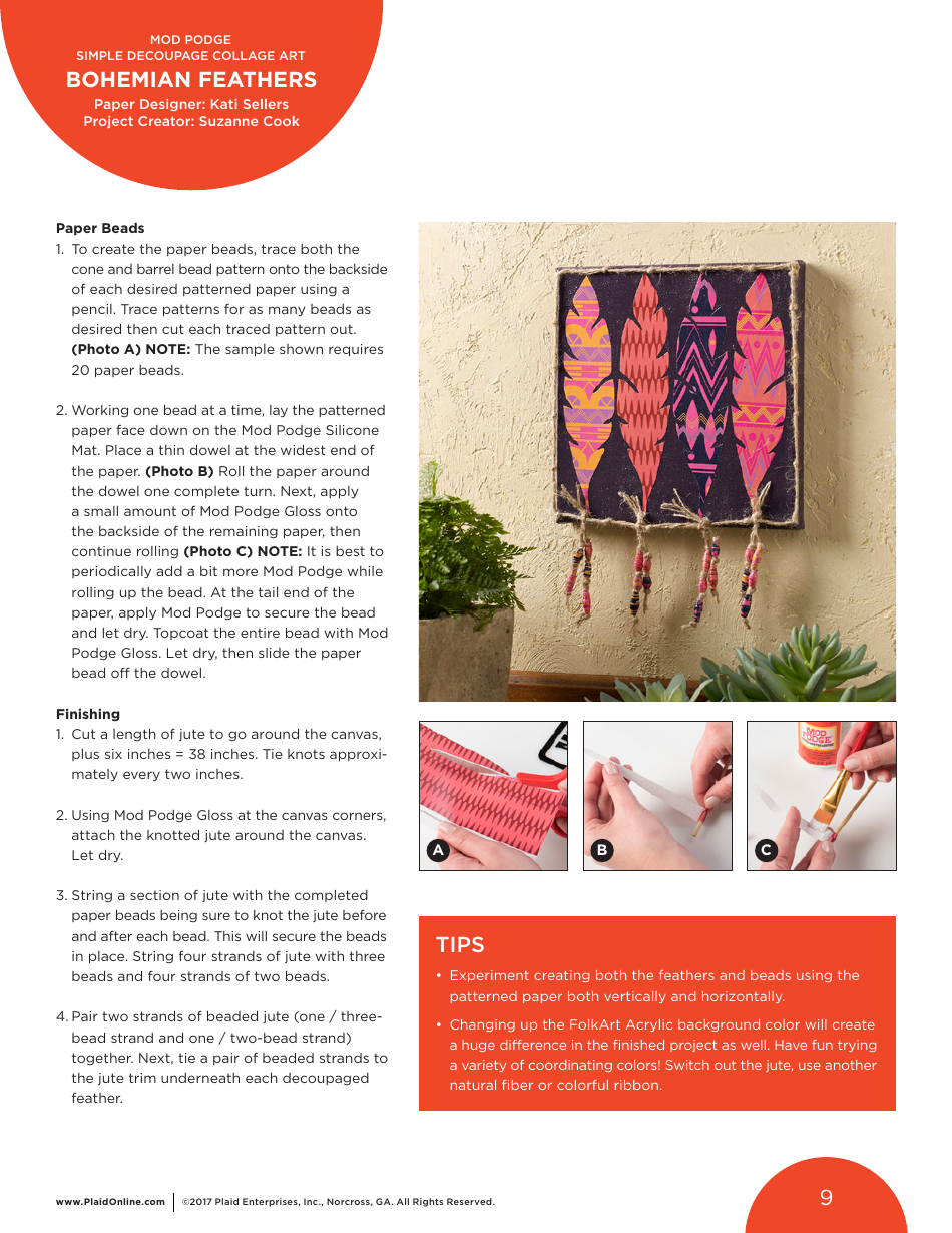 Bright  Cheerful Floral Decoupage Collage Art - Plaid Enterprises, Page 9