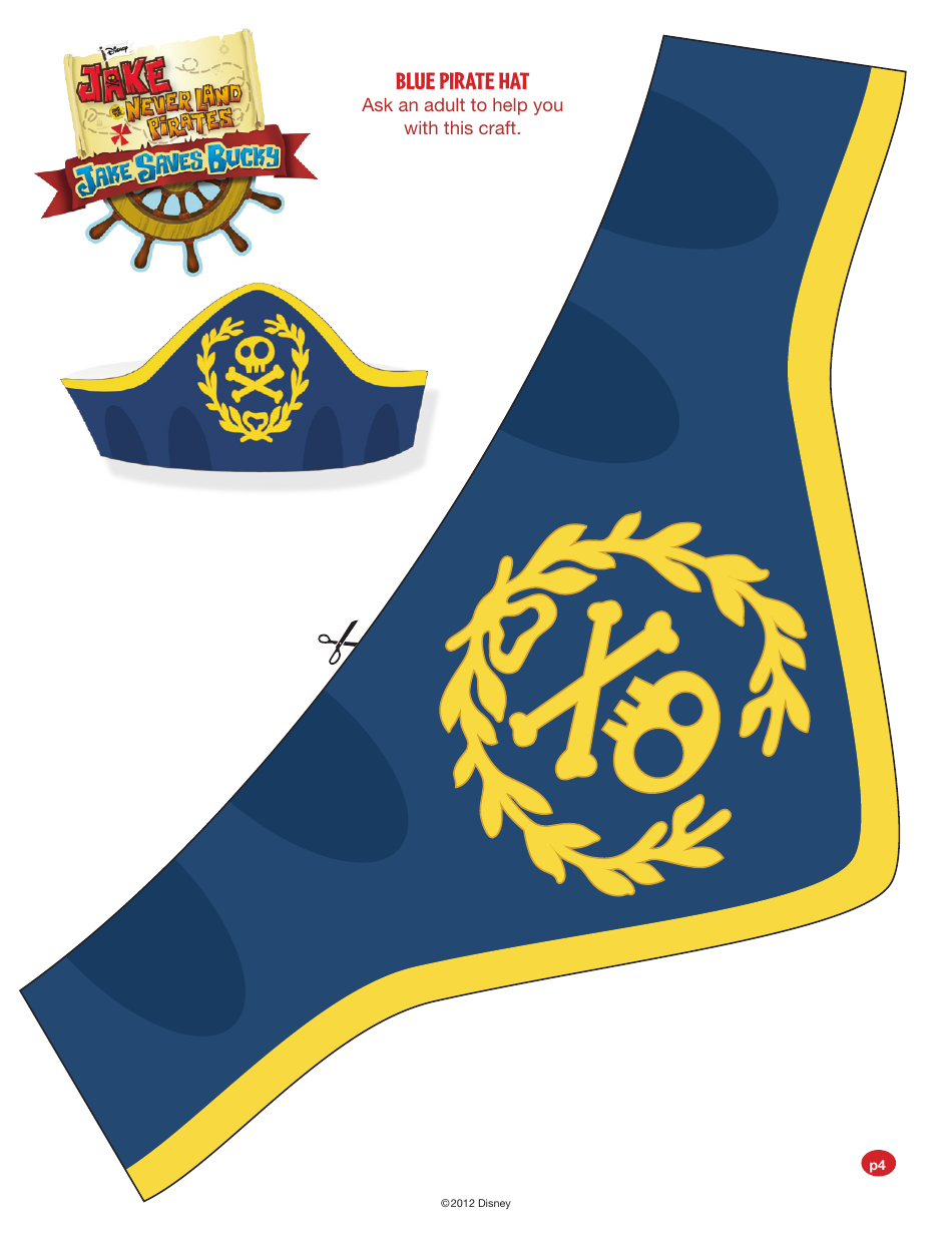Paper Pirate Hat Craft Template - Disney, Page 4