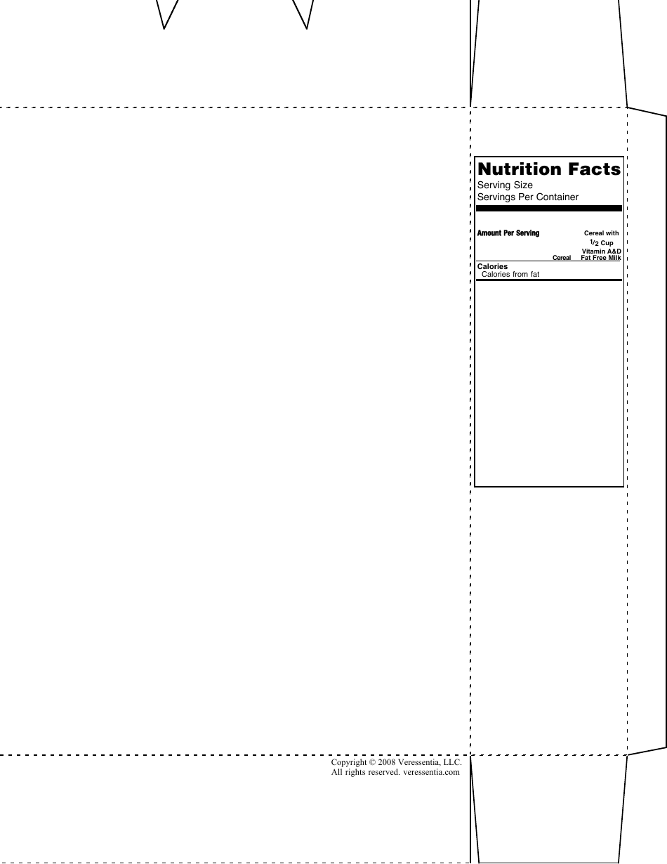 Book Project Cereal Box Template - Veressentia, Page 3