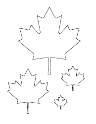 Document preview: Maple Leaf Templates - Four