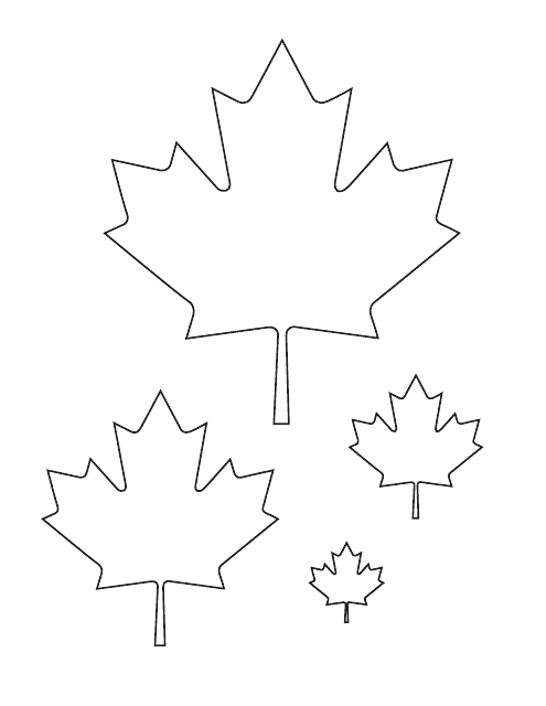 Maple Leaf Templates - Four