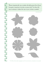 Document preview: Flower Shape Templates