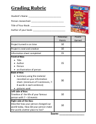 Black History Cereal Box Book Report, Page 3