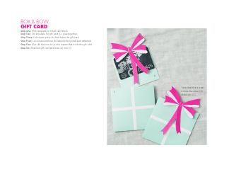 Document preview: Box & Bow Gift Card Template