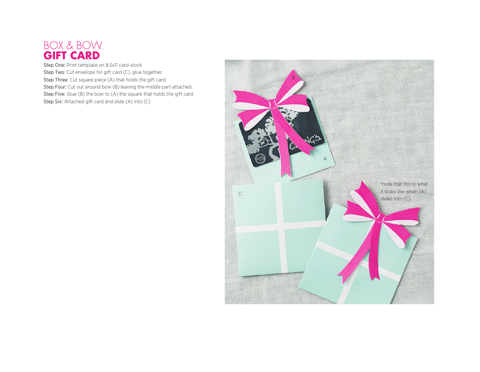 Box & Bow Gift Card Template Preview