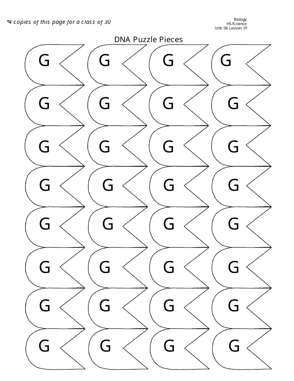 Dna Puzzle Piece Templates, Page 6