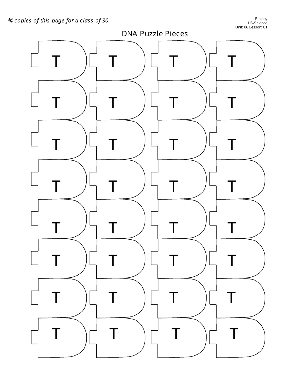 Dna Puzzle Piece Templates, Page 7