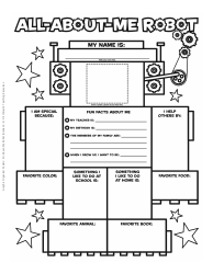Document preview: All-about-Me Robot Template - Scholastic Teaching Resources