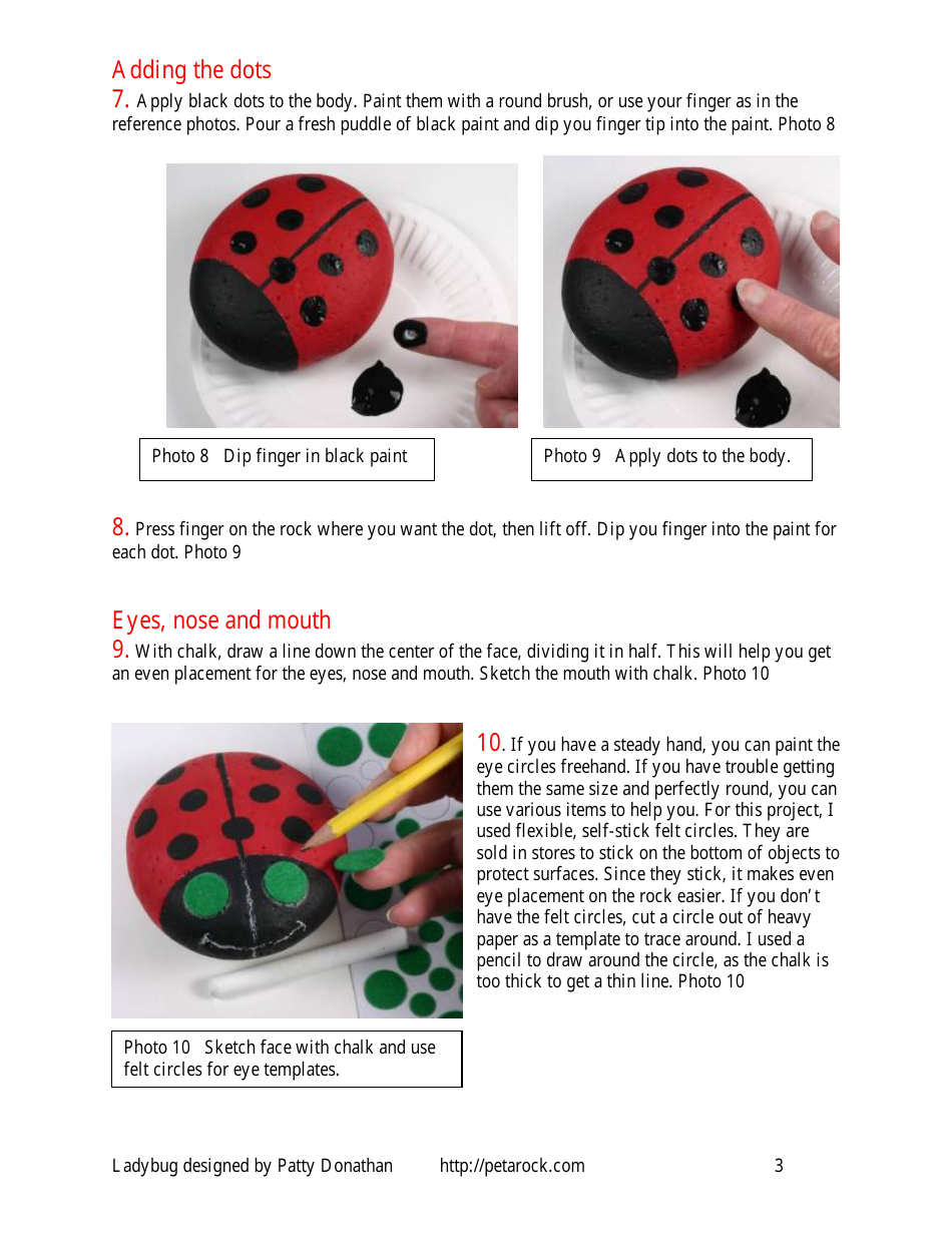 Ladybug Rock Pattern Designs, Page 3