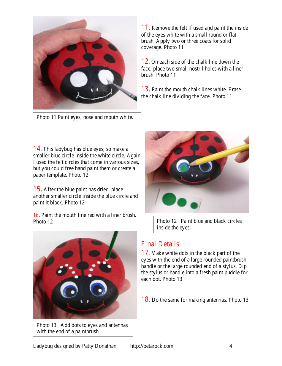 Ladybug Rock Pattern Designs, Page 4