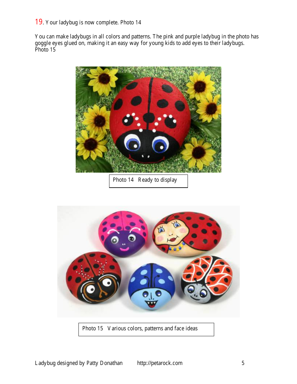 Ladybug Rock Pattern Designs, Page 5