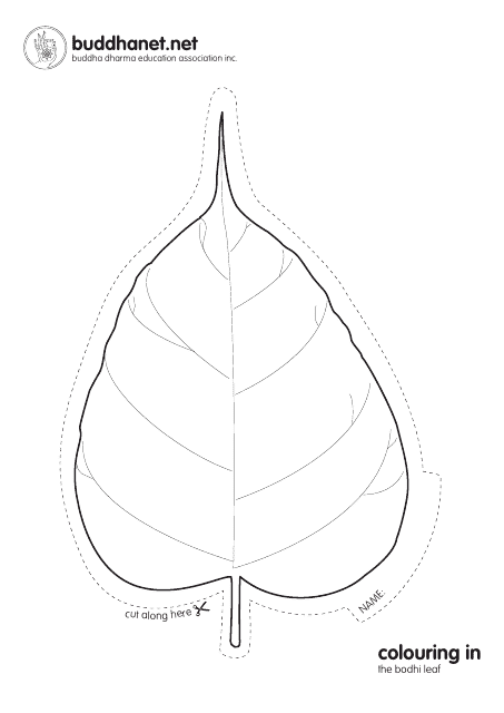 Bodhi Leaf Coloring Template