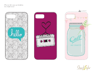 Document preview: Iphone 6 Case Printable Templates