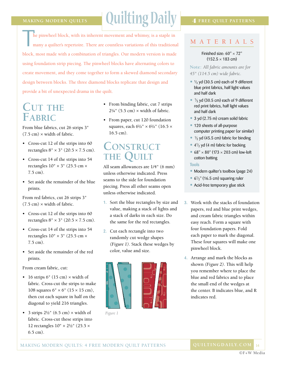 Modern Quilt Pattern Templates - F+w Media, Page 14