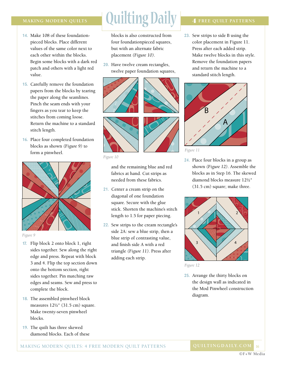 Modern Quilt Pattern Templates - F+w Media, Page 16