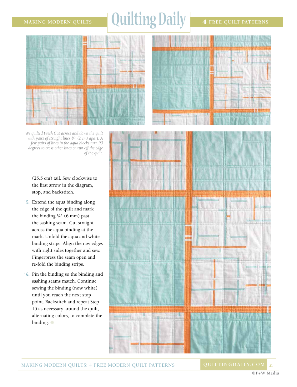 Modern Quilt Pattern Templates - F+w Media, Page 21