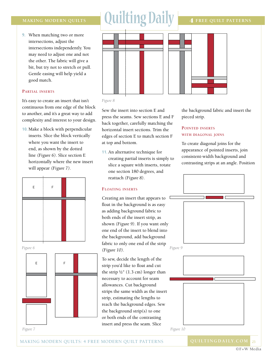 Modern Quilt Pattern Templates - F+w Media, Page 23