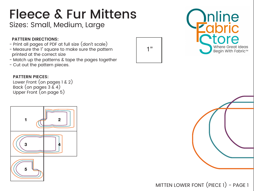 Fleece & Fur Mitten Templates - Professional and Design-Led