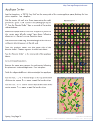Spring Fling Quilt Pattern Templates - Pcp Group, Page 10
