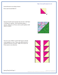 Spring Fling Quilt Pattern Templates - Pcp Group, Page 3