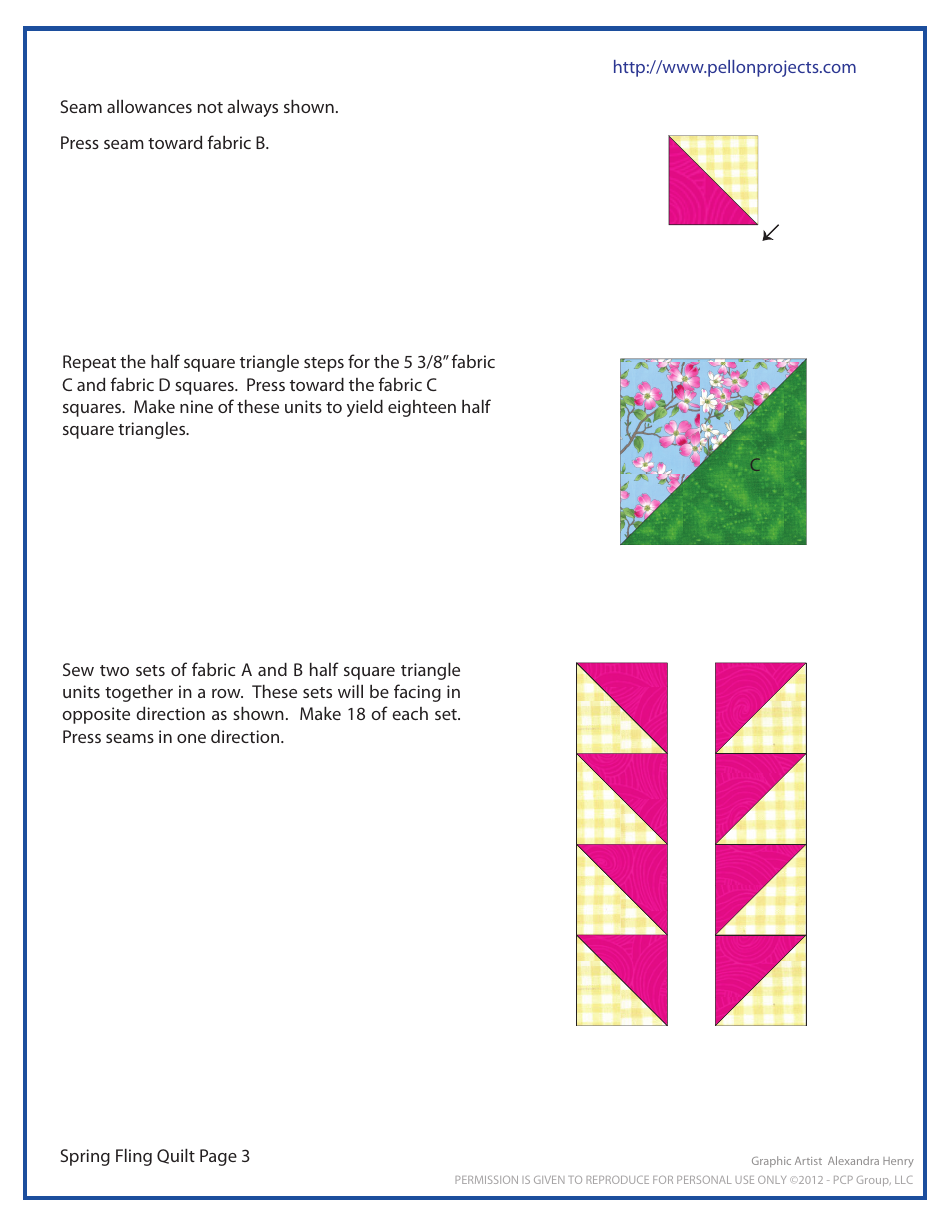 Spring Fling Quilt Pattern Templates - Pcp Group, Page 3