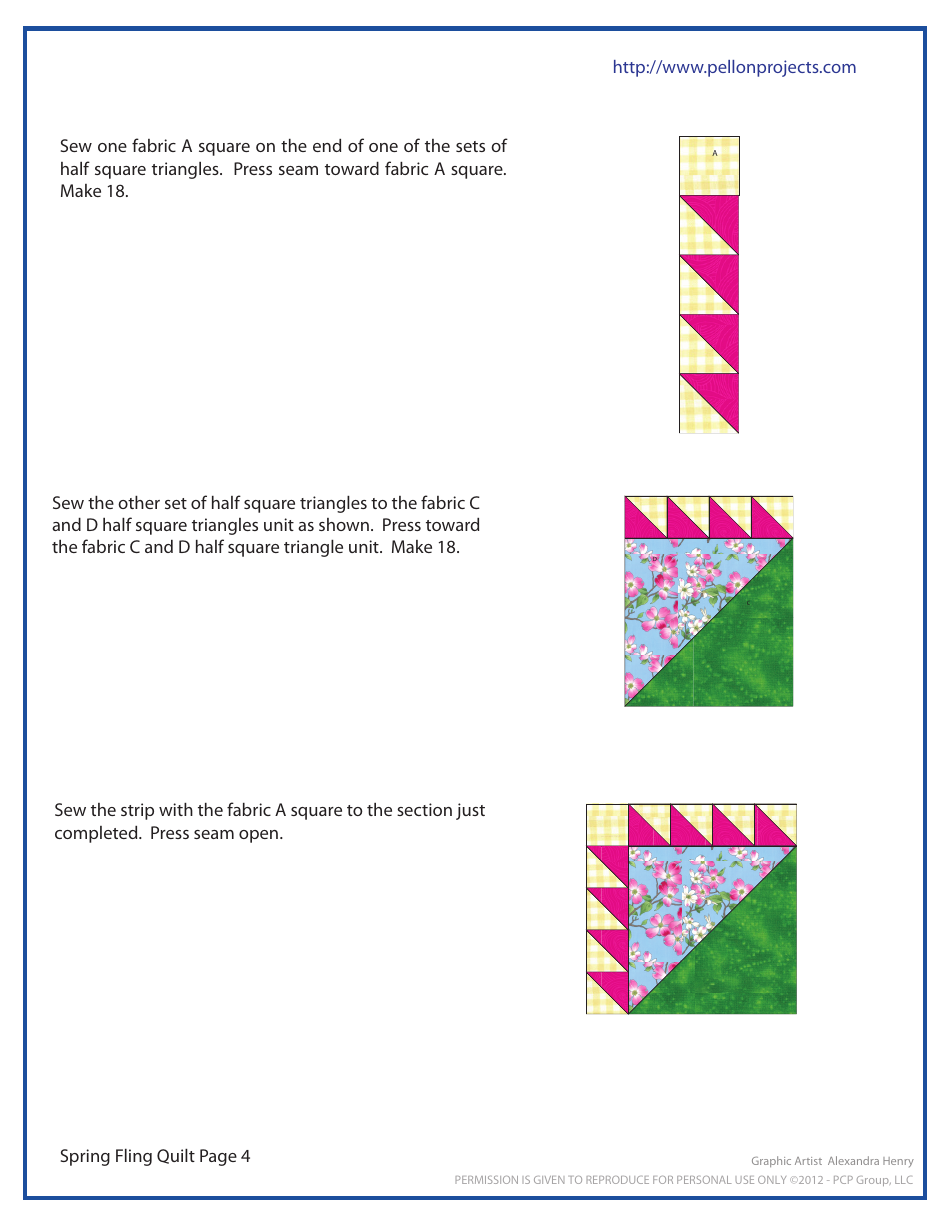 Spring Fling Quilt Pattern Templates - Pcp Group, Page 4