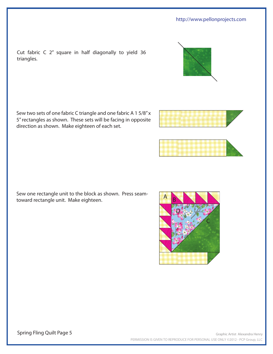 Spring Fling Quilt Pattern Templates - Pcp Group, Page 5