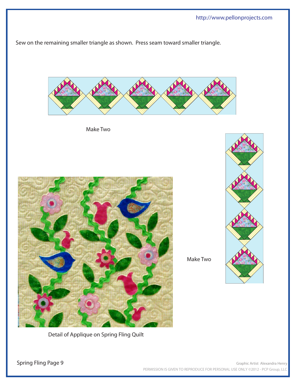 Spring Fling Quilt Pattern Templates - Pcp Group, Page 9