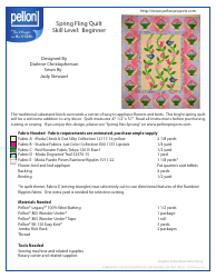 Document preview: Spring Fling Quilt Pattern Templates - Pcp Group