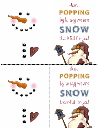 Document preview: Snowman Pop up Card Template