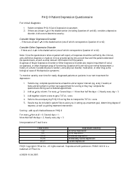 Patient Health Questionnaire (Phq-9) - With Depression Questionnaire, Page 2