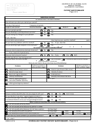 Patient Questionnaire, Page 2