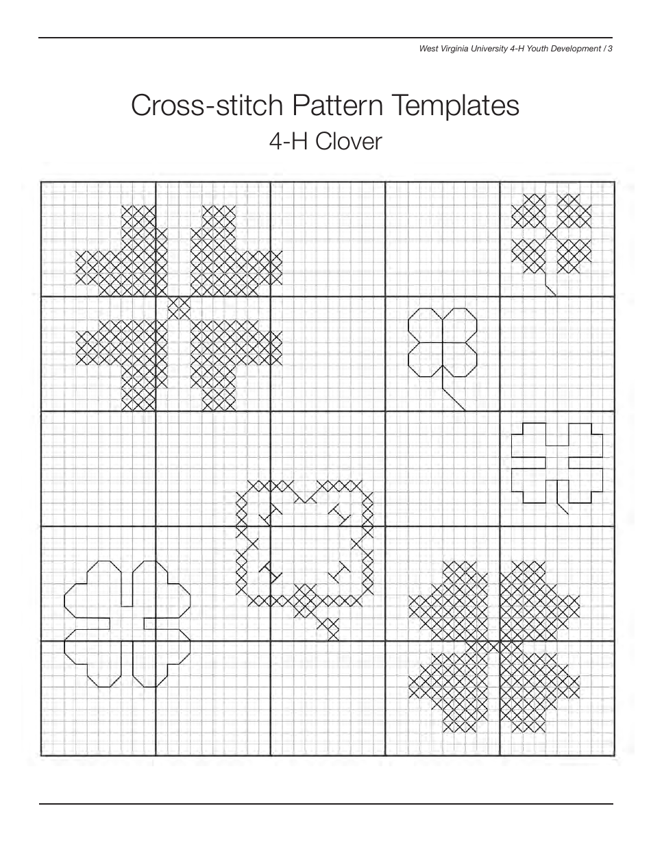 West Virginia 4-h Cross-stitch Pattern Templates, Page 3